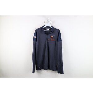 Nike On Field Mens Medium Chicago Bears Football Half Zip Pullover Jacket Top
